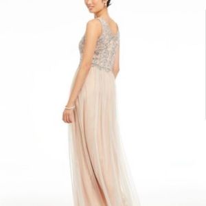 Adrianna Papell Gorgeous Formal Gown Hand Beaded  Nude Color NWT Sz 18 MSRP $325